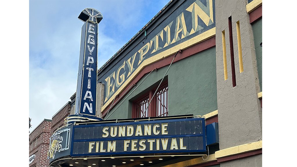 Marquee saying "Sundance Film Festival" for the Egyptian Theater